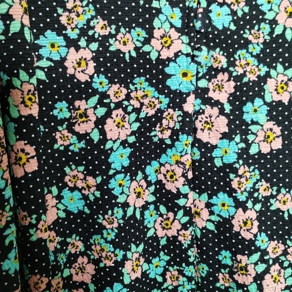 Topshop Women’s Floral Polka Dot Swing Dress size 8 - Picture 2 of 5